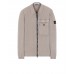 Stone Island 107WN Overshirt In Brushed Cotton Canvas Dove Gray 