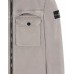 Stone Island 107WN Overshirt In Brushed Cotton Canvas Dove Gray 