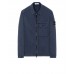 Stone Island 107WN Overshirt In Brushed Cotton Canvas Dark Blue