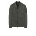 Stone Island 107WN Overshirt In Brushed Cotton Canvas Musk Green