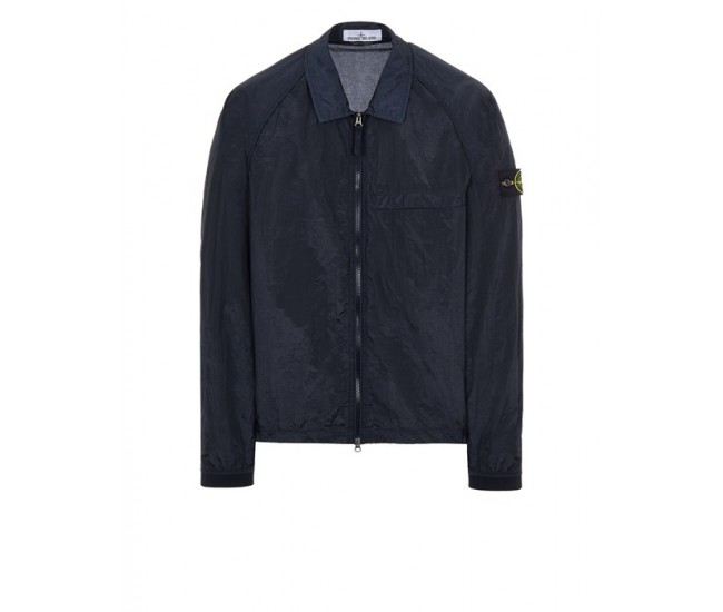 Stone Island 12321 Garment Dyed Nylon Metal Overshirt Black