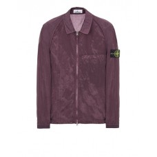 Stone Island 12321 Garment Dyed Nylon Metal Overshirt Dark Burgundy