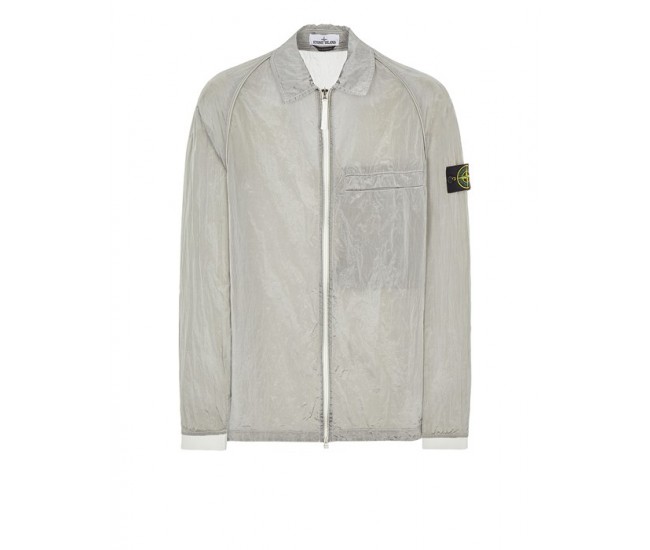 Stone Island 12321 Garment Dyed Nylon Metal Overshirt Ice