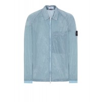 Stone Island 12321 Garment Dyed Nylon Metal Overshirt Pastel Blue