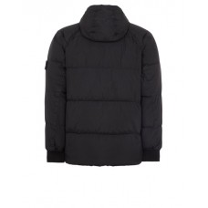 Stone Island 40723 Garment Dyed Crinkle Reps Recycled Nylon Down Dark Black