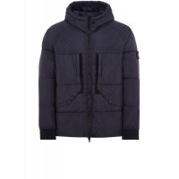 Stone Island 40723 Garment Dyed Crinkle Recycled Nylon Down Dark Blue