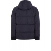 Stone Island 40723 Garment Dyed Crinkle Recycled Nylon Down Dark Blue