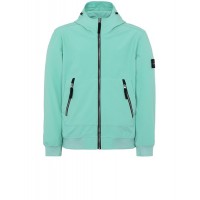 Stone Island 40727 Lightweight Hooded Jacket Polyester Stretch Canvas Aqua