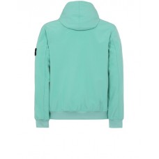 Stone Island 40727 Lightweight Hooded Jacket Polyester Stretch Canvas Aqua