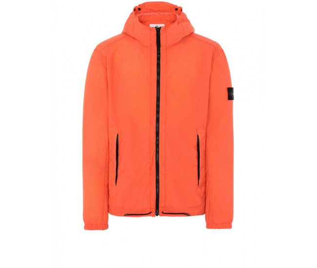 Stone Island 43831 Light Hooded Jacket Microfiber Nylon Lobster Red