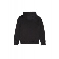 Stone Island 61640 Junior Hooded Sweatshirt In Heavy Cotton Fleece Black