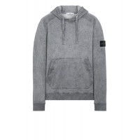 Stone Island 62090 Hoodie In Mélange Cotton Jersey Butter