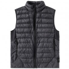 Stone Island G0124 Winter Vest Jacket In Polyamide Black