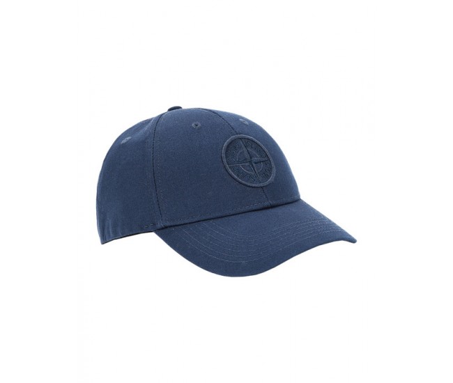 Stone Island 99168 Cap In Cotton Rep Marine Blue