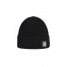 Stone Island N10B5 Beanie In Ribbed Geelong Wool Black