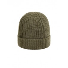 Stone Island N10B5 Beanie In Ribbed Geelong Wool Oliver Green