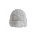 Stone Island N10B5 Beanie In Ribbed Geelong Wool Natural Pearl Gray