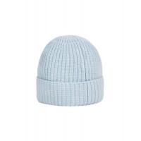 Stone Island N10B5 Beanie In Ribbed Geelong Wool Sky Blue