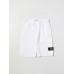 Stone Island 61840 Junior Cargo Bermuda Shorts In Cotton Fleece White