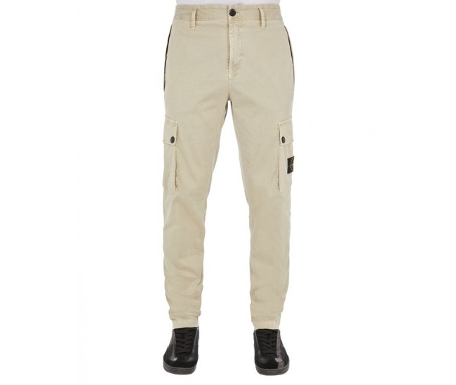 Stone Island 303L1 Stretch Broken Twill Cotton Pants Beige