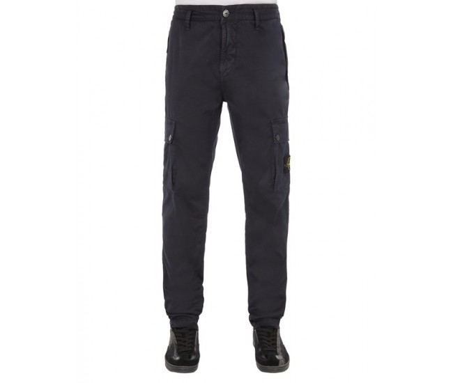 Stone Island 303L1 Stretch Broken Twill Cotton Pants Dark Blue