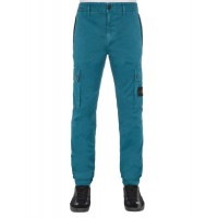 Stone Island 303L1 Stretch Broken Twill Cotton Pants Dark Teal Green