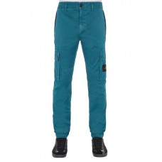 Stone Island 303L1 Stretch Broken Twill Cotton Pants Dark Teal Green