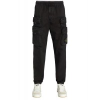 Stone Island 314WA Pants Brushed Cotton Canvas Black