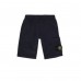 Stone Island 61840 Junior Cargo Bermuda Shorts In Cotton Fleece Black