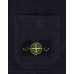 Stone Island 61840 Junior Cargo Bermuda Shorts In Cotton Fleece Black