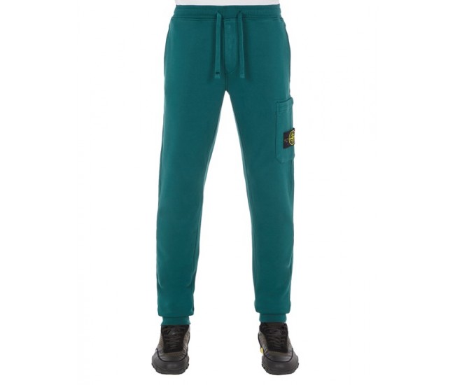 Stone Island 64551 Fall Winter Pants Cotton Fleece Bottle Green