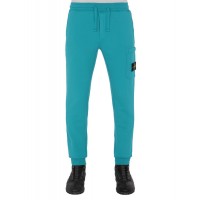 Stone Island 64551 Fall Winter Pants Cotton Fleece Turquoise