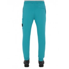 Stone Island 64551 Fall Winter Pants Cotton Fleece Turquoise