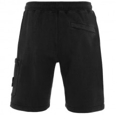 Stone Island 64651 Shorts Dyed Cotton Fleece Black