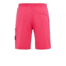 Stone Island 64651 Shorts Dyed Cotton Fleece Cyclamen