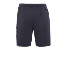 Stone Island 64651 Shorts Dyed Cotton Fleece Dark Blue