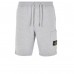 Stone Island 64651 Shorts Dyed Cotton Fleece Dust Melange