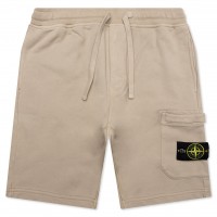 Stone Island 64651 Shorts Dyed Cotton Fleece Dove Gray