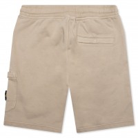 Stone Island 64651 Shorts Dyed Cotton Fleece Dove Gray