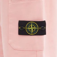 Stone Island 64651 Shorts Dyed Cotton Fleece Pink