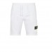 Stone Island 64651 Shorts Dyed Cotton Fleece White