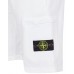 Stone Island 64651 Shorts Dyed Cotton Fleece White