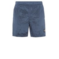 Stone Island B0943 Shorts Iridescent Nylon Metal Fabric Avio Blue