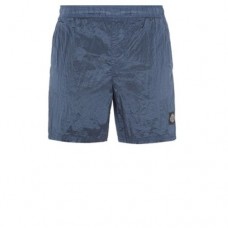 Stone Island B0943 Shorts Iridescent Nylon Metal Fabric Avio Blue