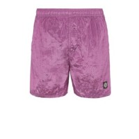 Stone Island B0943 Shorts Iridescent Nylon Metal Fabric Magenta