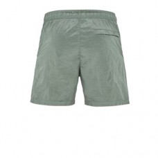 Stone Island B0943 Shorts Iridescent Nylon Metal Fabric Sage Green