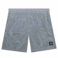 Stone Island B0943 Shorts Iridescent Nylon Metal Fabric Sky Blue