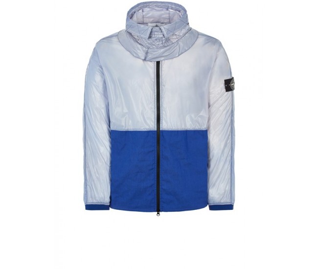 Stone Island 41599 Spring Summer Hooded Jackets Ultra Lightweight Nylon Fabric Ultramarine Blue 