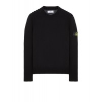 Stone Island 508A3 Autumn Winter Knitwear Lambswool Black