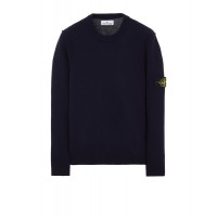 Stone Island 508A3 Autumn Winter Knitwear Lambswool Dark Blue